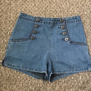 Urban Outfitters High Rise Sailor Shorts Size 2